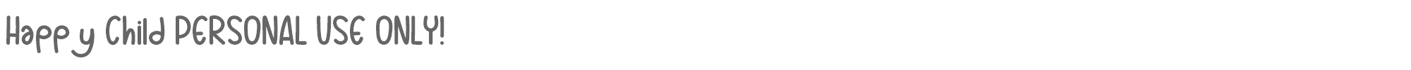 Sample characters Happy Child Font